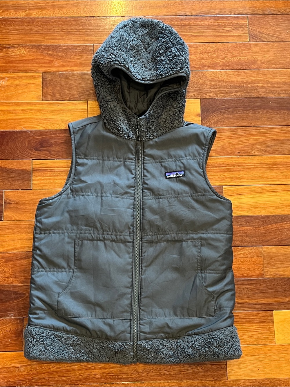 Patagonia Reversible Los Gatos Hooded Vest Small